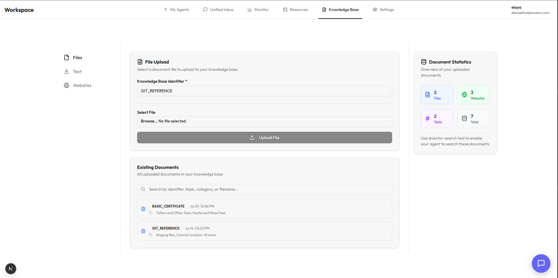 Document Knowledge Base