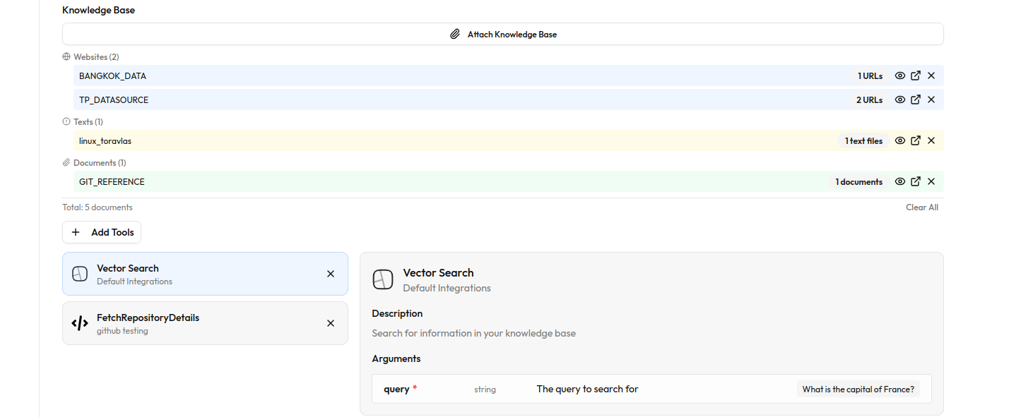 Agent Tool Configuration