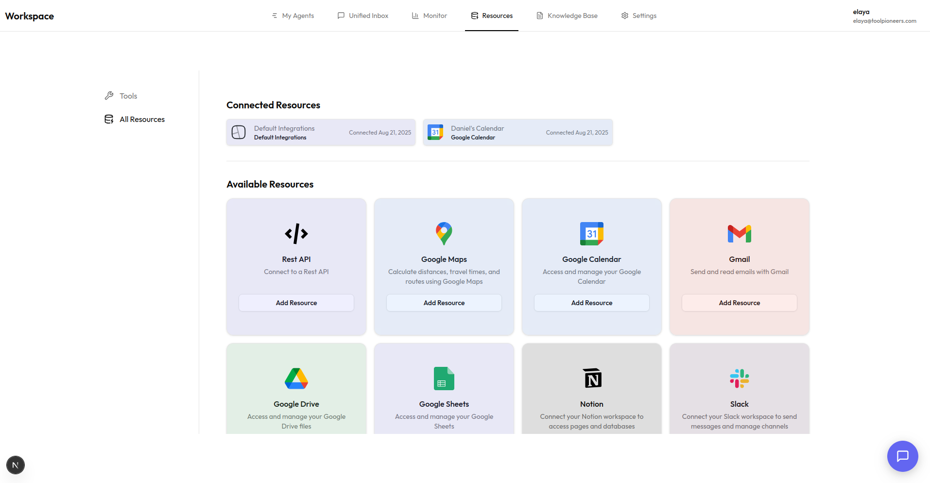 Connected & Available Resources