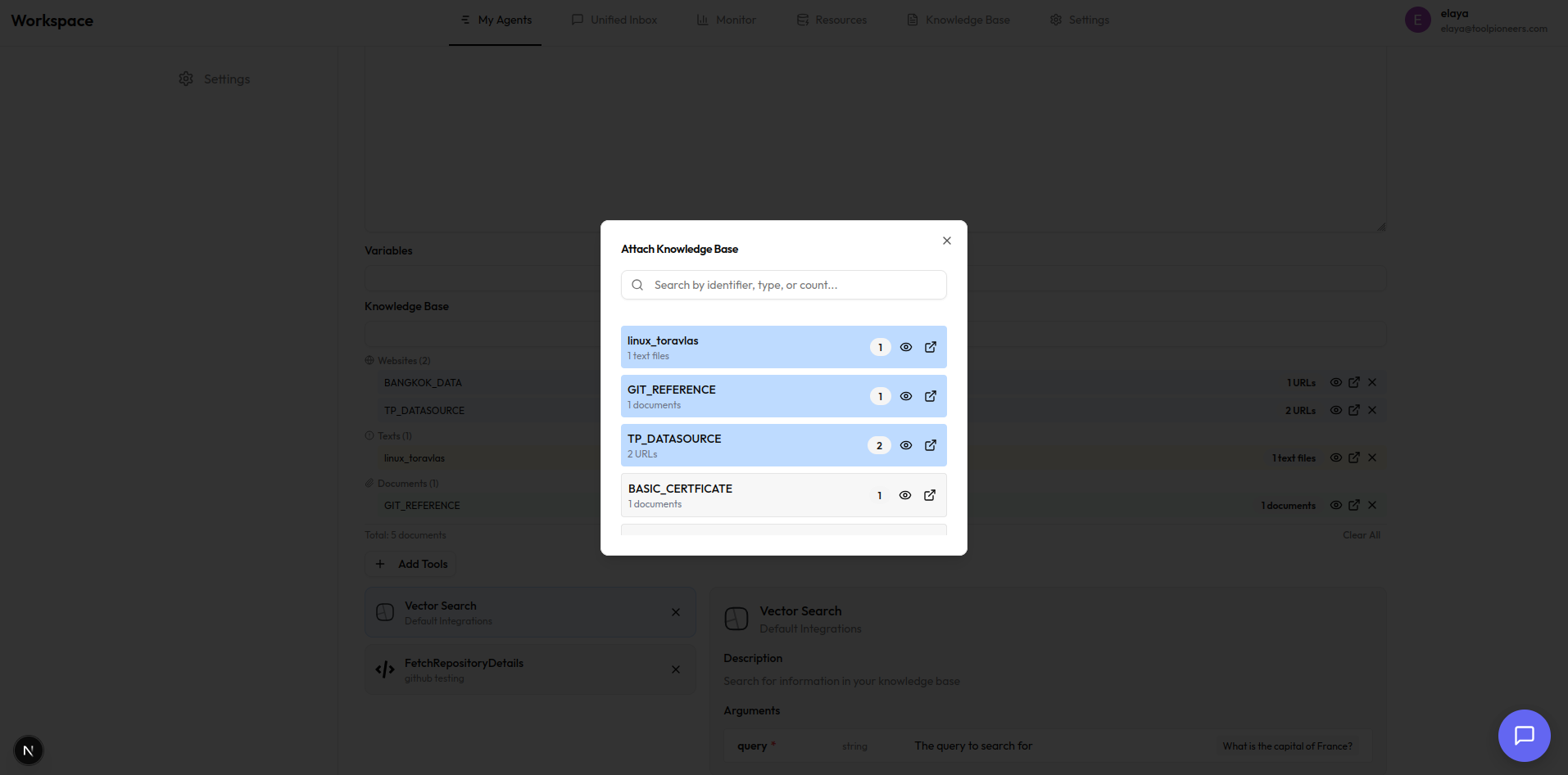 Attach Knowledge Bases